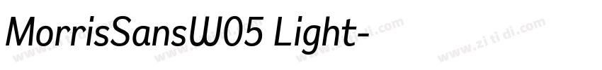 MorrisSansW05 Light字体转换